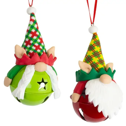 10cm Bell Gnome | Green Or Red image