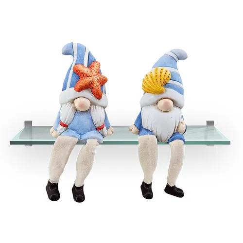 Finn & Coral Seabreeze | 11cm Ceramic Gnome Shelf Sitter | Boy Or Girl image