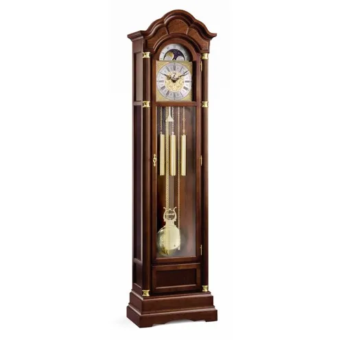 Antique Walnut Grandfather Clock With Moon Dial By KIENINGER image