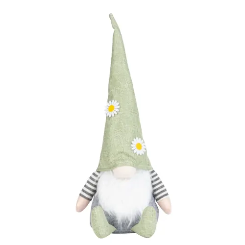 Florian Sundrop | Fabric Gnome With Light Green Daisy Hat | Assorted Sizes image
