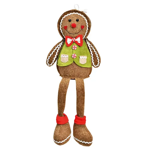 52cm Gingerbread Textile Figure Shelf Sitter- Boy