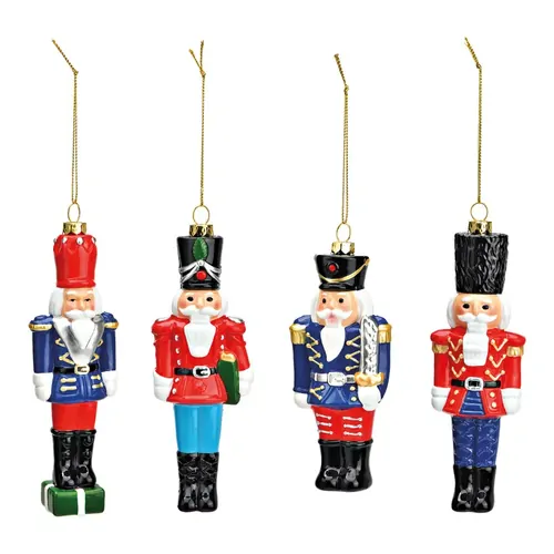 16cm Plastic Nutcracker Hanging Decoration- Assorted Designs image