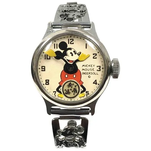 32mm Ingersoll 1930s Collection Mickey Mouse Unisex Mechanical Watch With Stainless Steel Band image