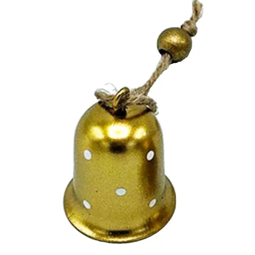 3cm Gold Metal Christmas Bell Hanging Decoration image