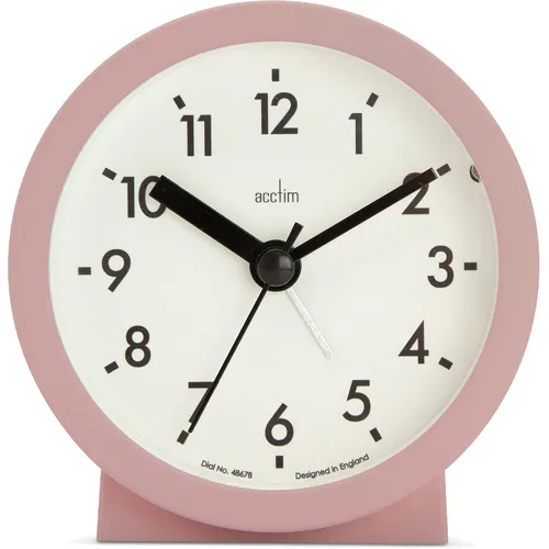 9cm Gaby Dusty Rose Analogue Alarm Clock By ACCTIM image