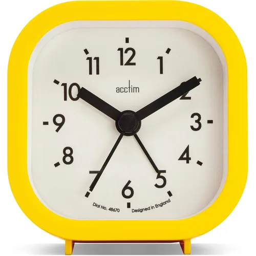 8cm Robyn Daisy Yellow Analogue Alarm Clock By ACCTIM image
