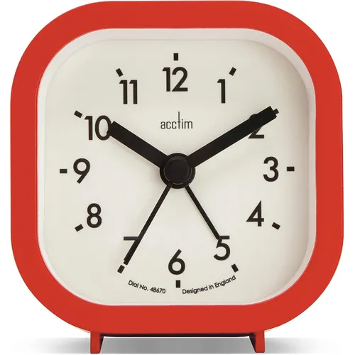 8cm Robyn Jam Red Analogue Alarm Clock By ACCTIM image