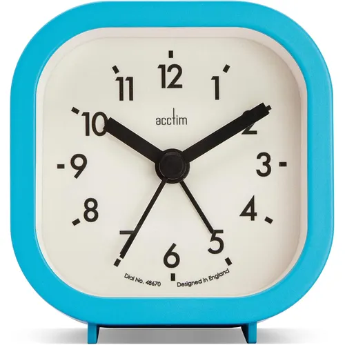 8cm Robyn Blue Analogue Alarm Clock By ACCTIM image