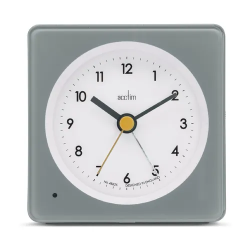 10cm Barber Pigeon Grey Easi-Set Smartlite Analogue Alarm Clock By ACCTIM image