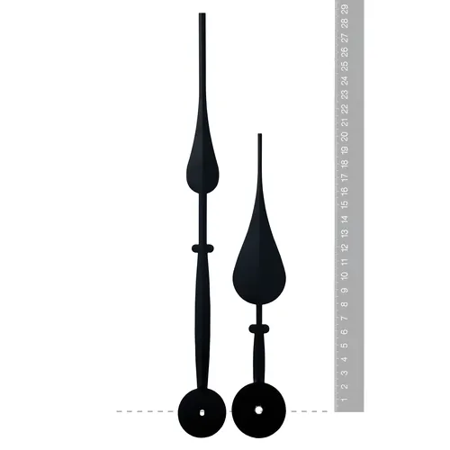 Black Spade High Torque Euroshaft Quartz Hands (288mm & 200mm) image