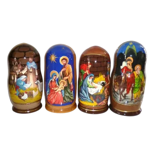 Nativity Russian Dolls- 18cm (Set Of 4) image