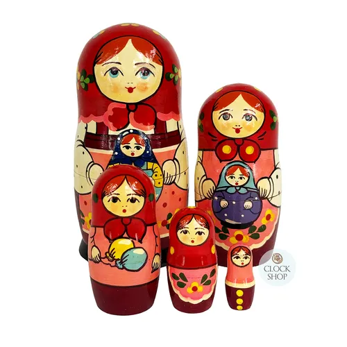 Zagorsk Country Russian Dolls With Doll 15cm (Set Of 5) image