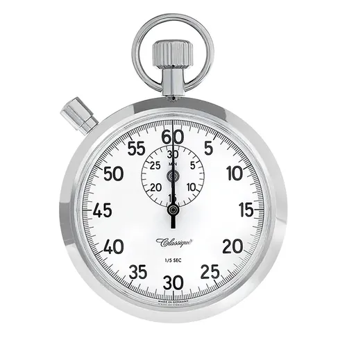 55mm Stainless Steel German Mechanical Stopwatch By CLASSIQUE image