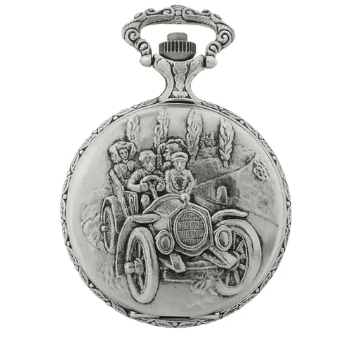 48mm Rhodium Unisex Pocket Watch With Chevrolet By CLASSIQUE (Arabic) image