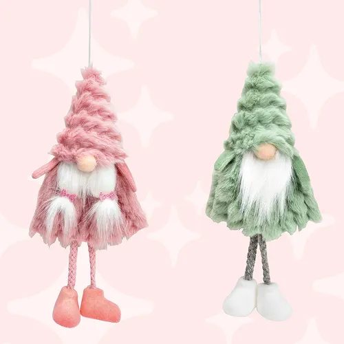 Fred & Francine Fluffernook | 20cm Fluffy Gnome Hanging Decoration | Boy Or Girl image