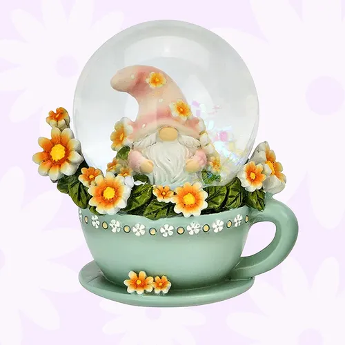 Earl Steepwell | 7cm Teacup Gnome In Snow Globe