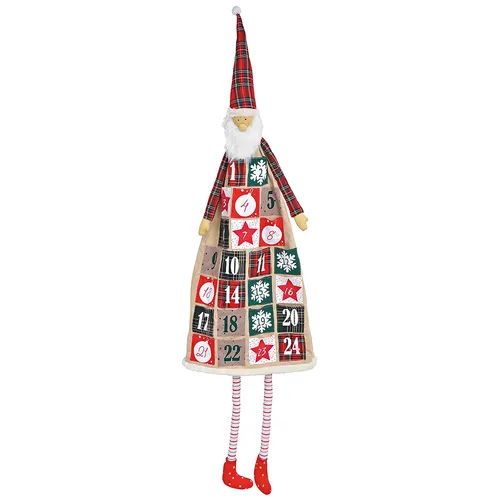 140cm Fabric Santa Claus Hanging Advent Calendar image