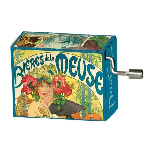 Classic Art Hand Crank Music Box- Bières de la Meuse (French Cancan) image