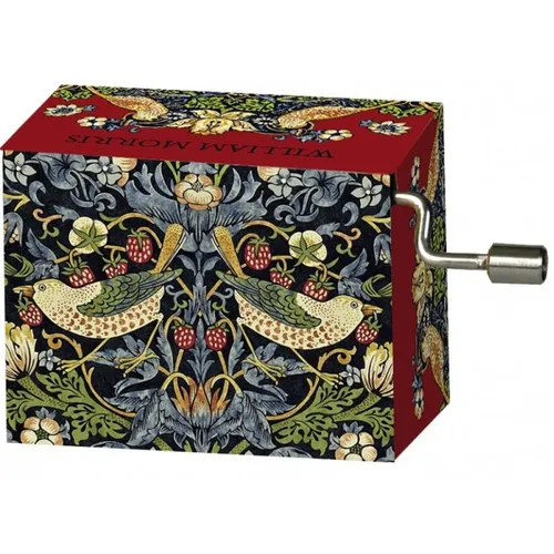Classic Art Hand Crank Music Box- Strawberry Thief By William Morris (Beethoven- Fur Elise) image
