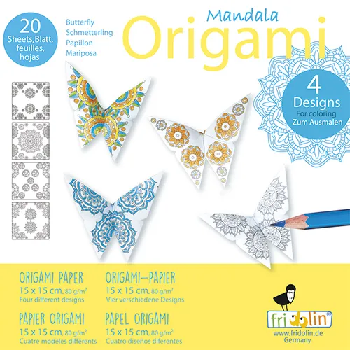 Mandala Colouring Origami- Butterfly image