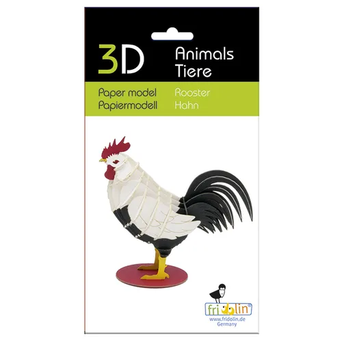 3D Paper Model- Rooster image