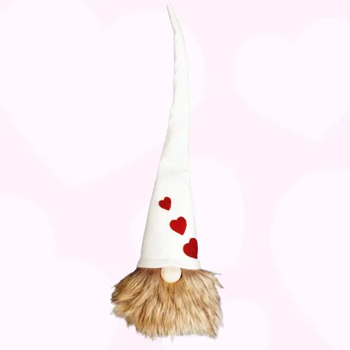 Valentino Lovell | 41cm Gnome With White & Red Love Hearts Hat image