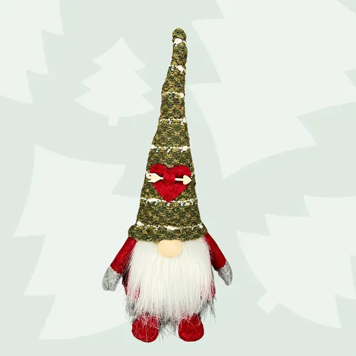 Forest Fletcher | 25cm Gnome With Forest Green Hat & Heart image
