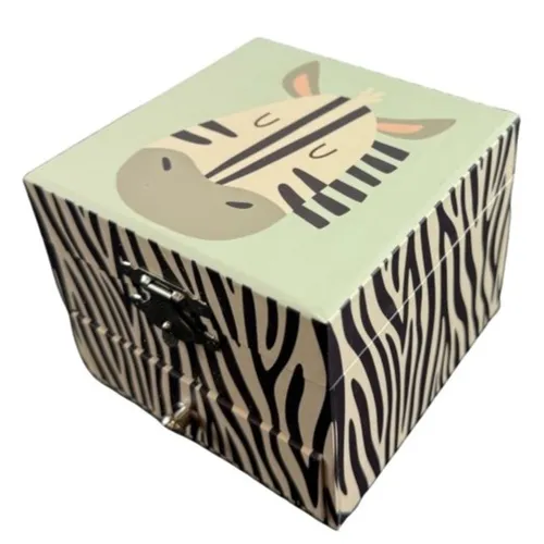 Zebra Musical Jewellery Box (Strauss- The Blue Danube) image