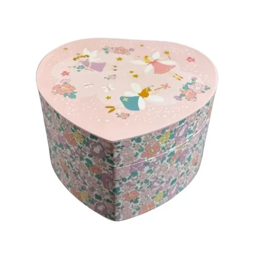Floral Fairy Heart Musical Jewellery Box With Dancing Fairy (Schubert -Serenade) image