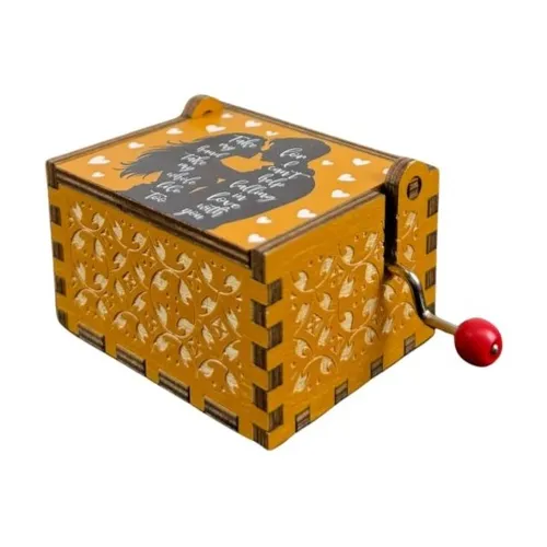 Wooden Hand Crank Music Box- Can't Help Falling In Love With You (Case Only) image
