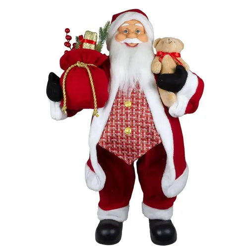 80cm Standing Santa Claus With Teddy image
