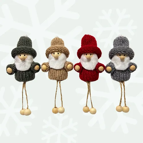 10cm Winter Gnome Shelf Sitter With Rope Legs - Assorted Colours image