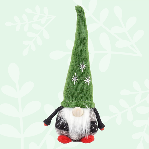 27cm Gnome With Green Starry Knit Hat image