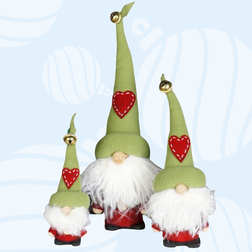 Christmas Gnome Family (Set Of 3) image