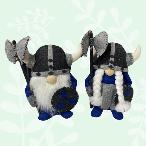 27cm Felt Viking Gnome In Blue Clothing | Boy
