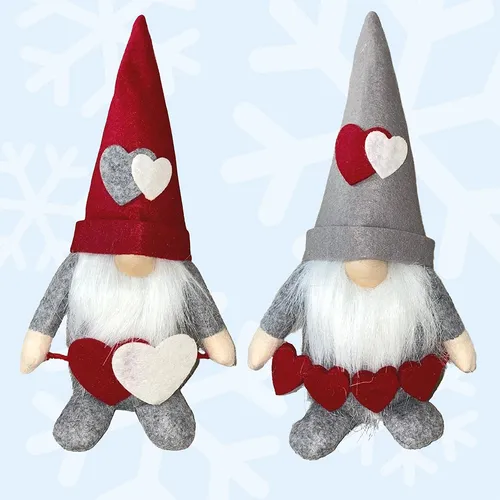 23cm Felt Gnome With Hearts | Assorted Designs image
