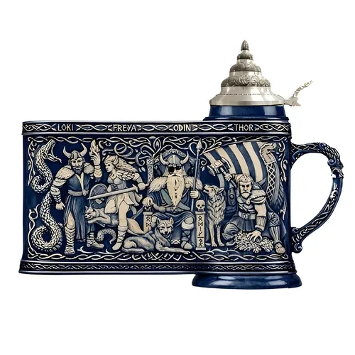 Nordic Gods Beer Stein Blue 0.75L By KING image