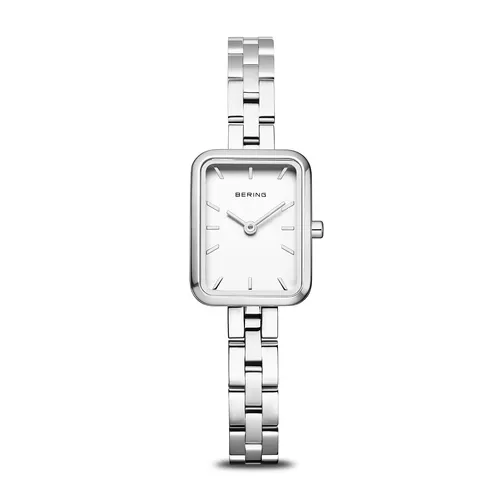 26mm Classic Collection Womens Watch With White Dial & Silver Stainless Steel Link Strap By BERING image