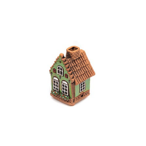8.5cm Green Ceramic Beurze House German Incense Burner image