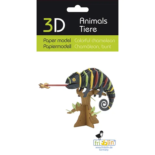 3D Paper Model- Chameleon image
