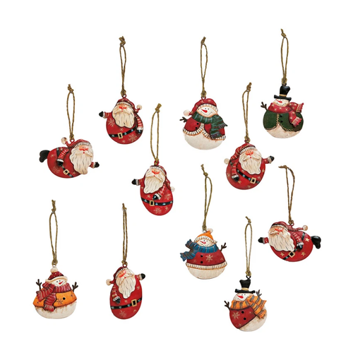 7cm Metal Christmas Figurine Hanging Decoration- Assorted Designs image