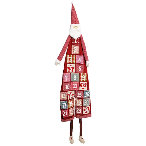 180cm Red Fabric Santa Claus Christmas Tree Hanging Advent Calendar image