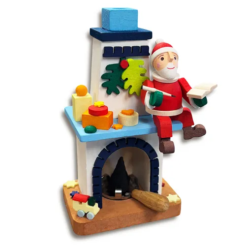12.5cm Santa Claus On Chimney German Incense Burner By Graupner image