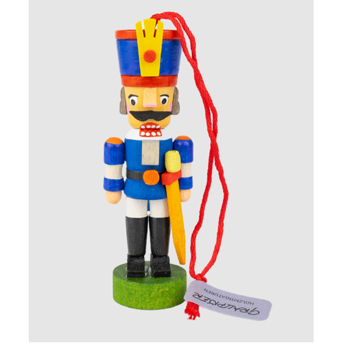 7cm Blue Nutcracker Hanging Decoration By Graupner image