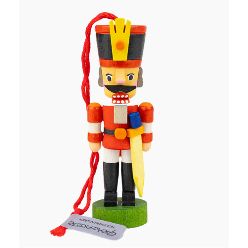7cm Red Nutcracker Hanging Decoration By Graupner image