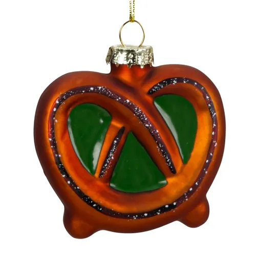 7.5cm Glass Pretzel Hanging Decoration image
