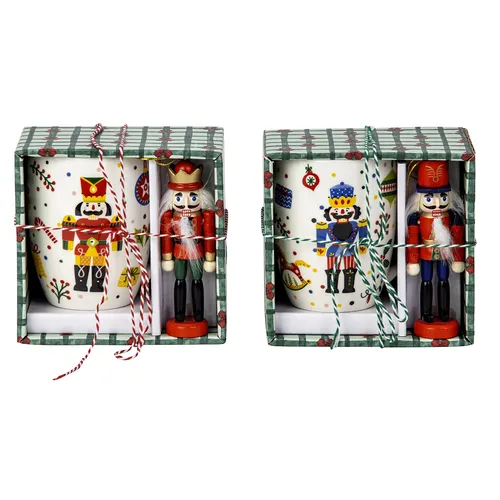 Nutcracker Mug & Hanging Decoration Gift Set- Assorted Designs image