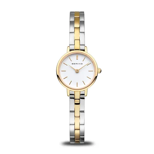 22mm Classic Collection Womens Watch With White Dial & Two-Tone Band By BERING image