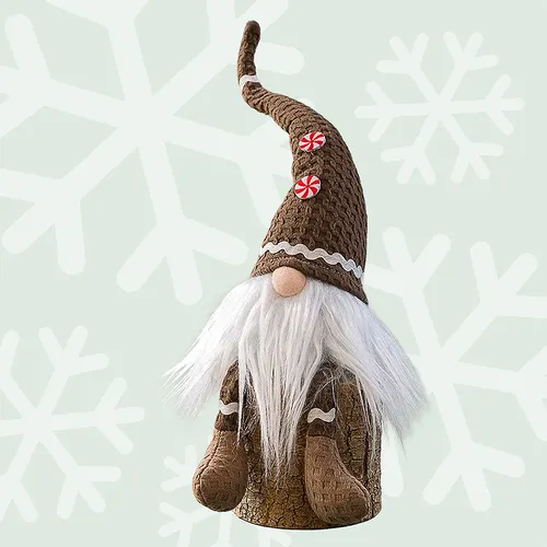 38cm Brown Gingerbread Gnome image