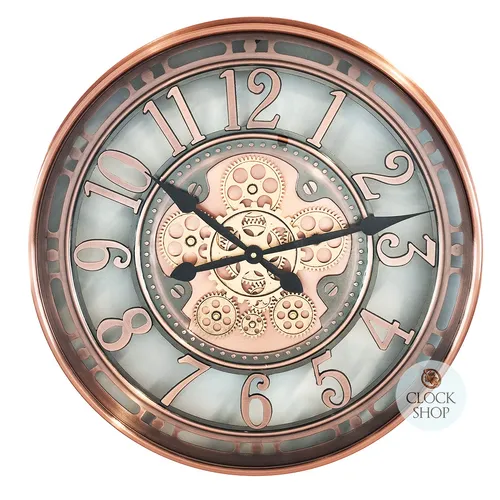 70cm Norris Copper Moving Gear Clock By COUNTRYFIELD image